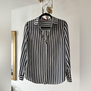 Striped button blouse